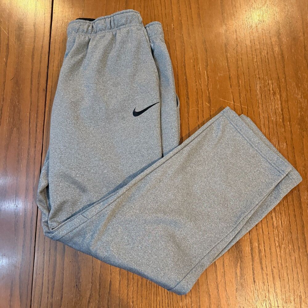 Nike Dri-FIT Fleece Sweatpants Mens XL Gray Athletic Training Pants Drawstring